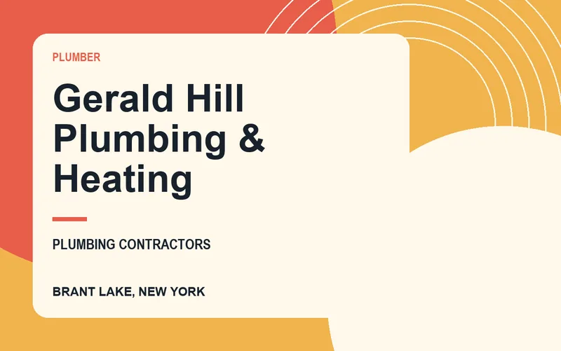 Gerald Hill Plumbing & Heating in Brant Lake, New York