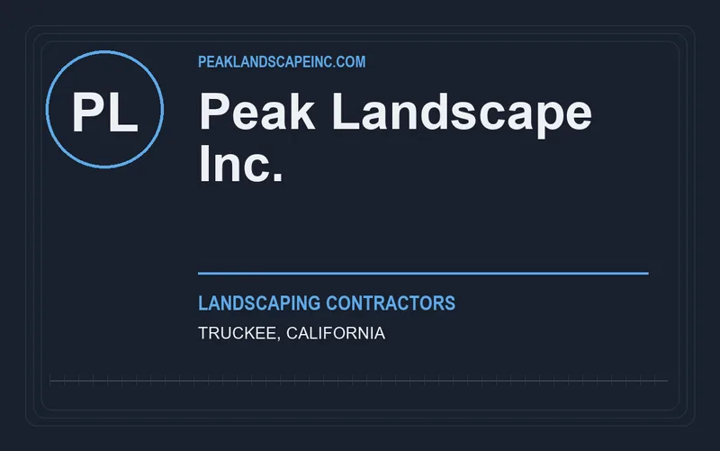 Peak Landscape Inc. in Truckee, California