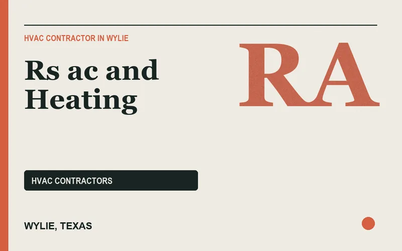 Rs ac and Heating in Wylie, Texas