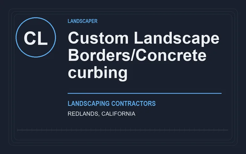 Custom Landscape Borders/Concrete curbing in Redlands, California