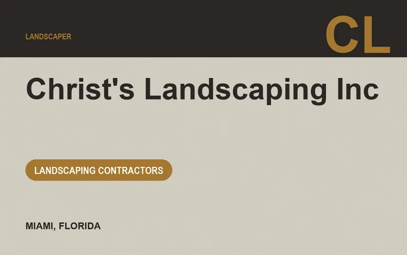 Christ's Landscaping Inc in Miami, Florida