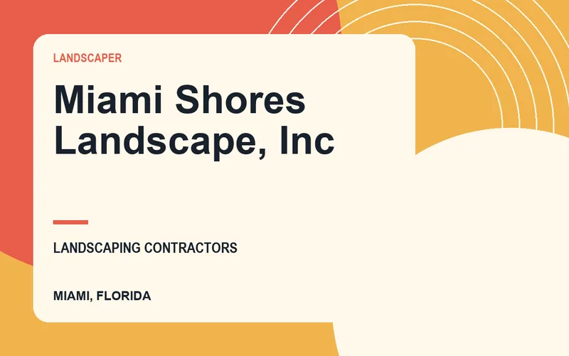 Miami Shores Landscape, Inc in Miami, Florida