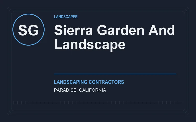 sierra garden and landscape in Paradise, California