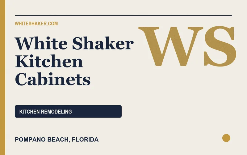 White Shaker Kitchen Cabinets in Pompano Beach, Florida
