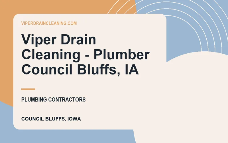 Viper Drain Cleaning - Plumber Council Bluffs, IA in Council Bluffs, Iowa