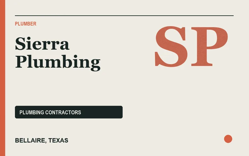 Sierra Plumbing in Bellaire, Texas