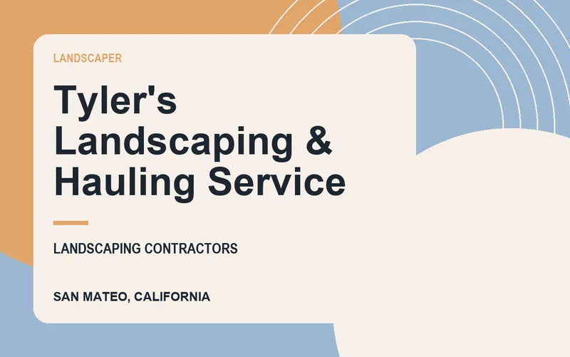 Tyler's Landscaping & Hauling Service in San Mateo, California