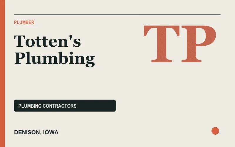 Totten's Plumbing in Denison, Iowa