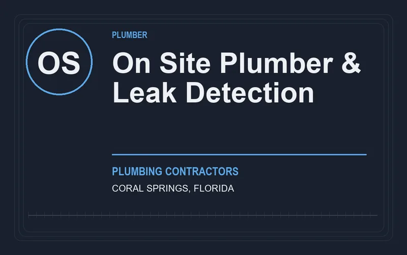 On Site Plumber & Leak Detection in Coral Springs, Florida