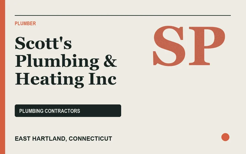 Scott's Plumbing & Heating Inc in East Hartland, Connecticut