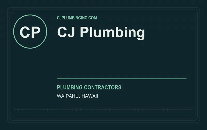 CJ Plumbing in Waipahu, Hawaii