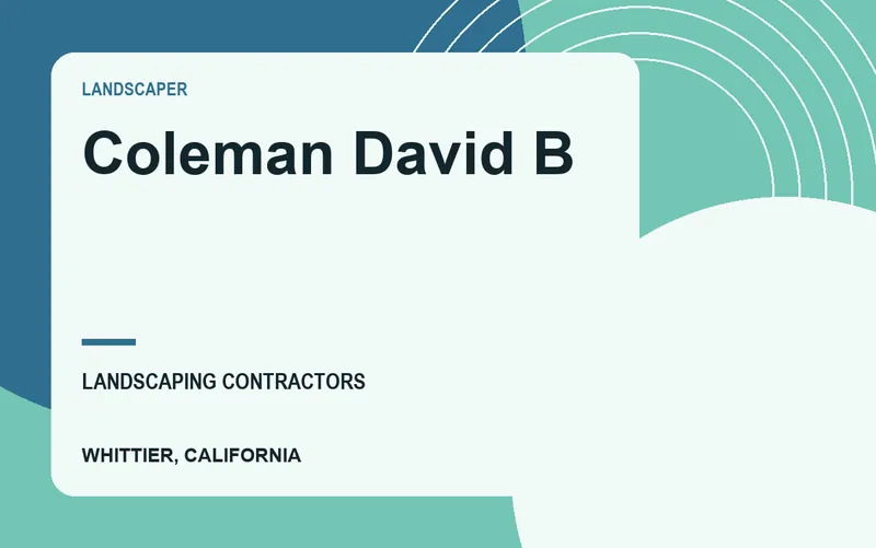 Coleman David B in Whittier, California