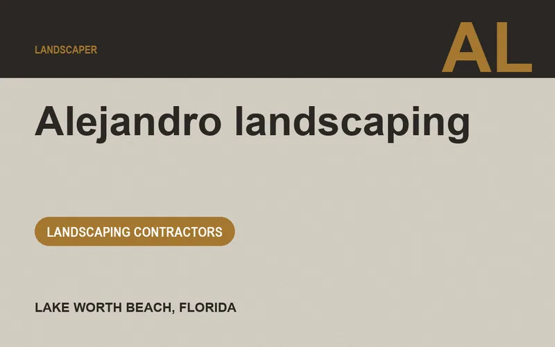 Alejandro landscaping in Lake Worth Beach, Florida