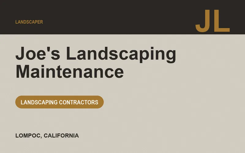 Joe's Landscaping Maintenance in Lompoc, California
