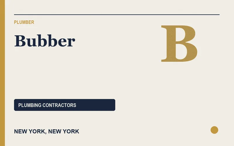 Bubber in New York, New York