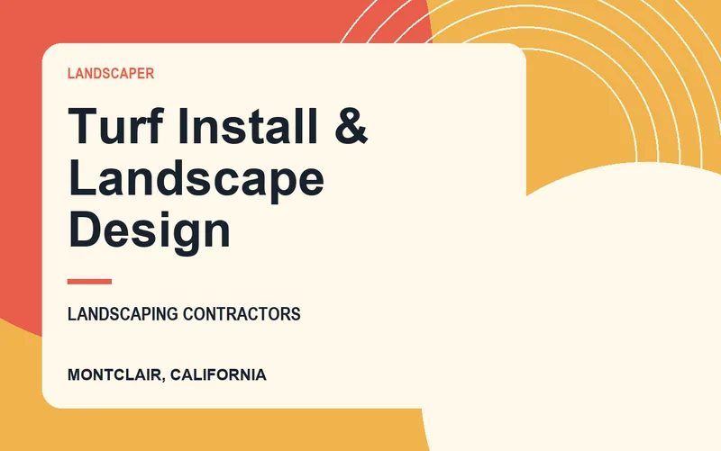 Turf Install & Landscape Design in Montclair, California
