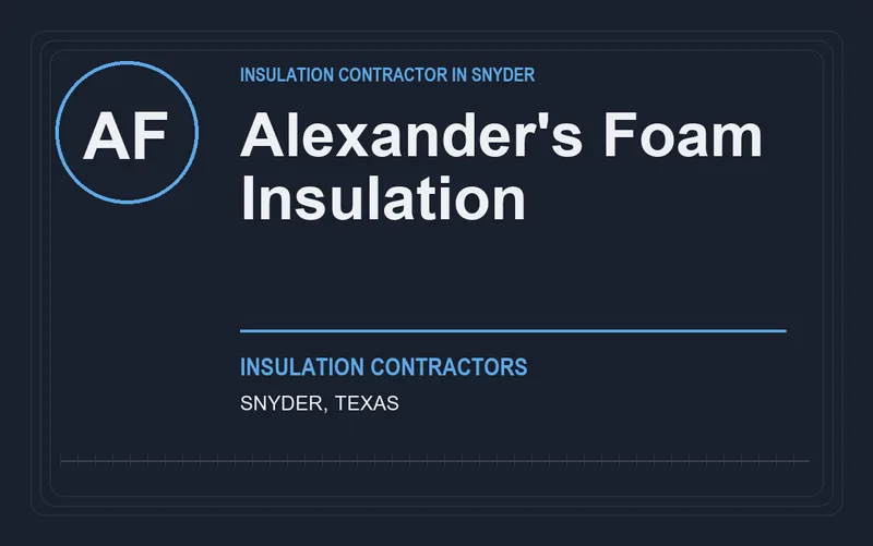 Alexander's Foam Insulation in Snyder, Texas
