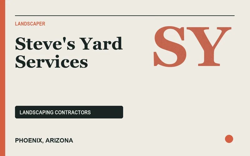 Steve's Yard Services in Phoenix, Arizona
