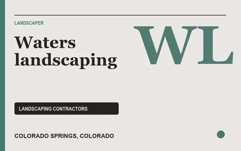Waters landscaping in Colorado Springs, Colorado