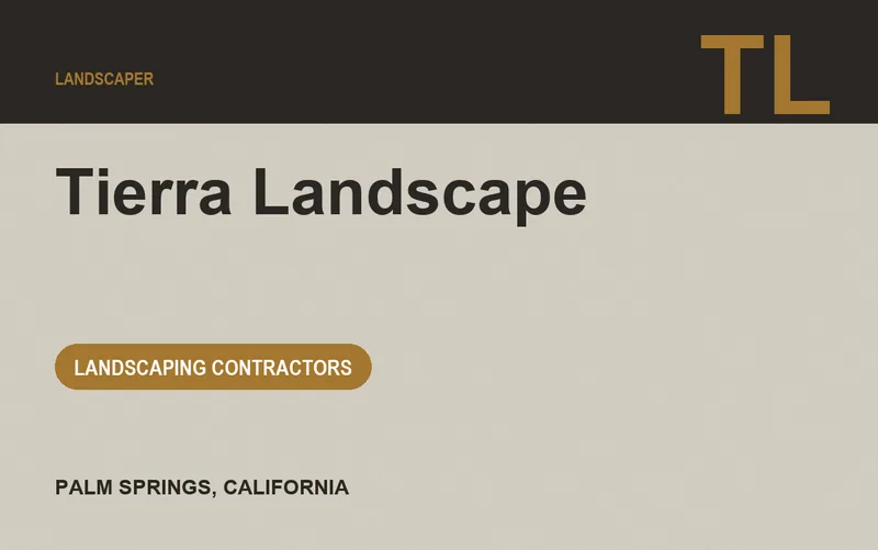 Tierra Landscape in Palm Springs, California