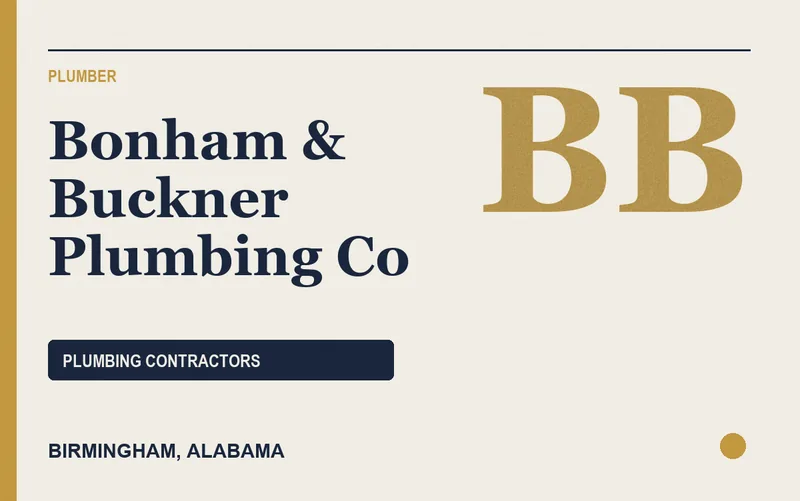 Bonham & Buckner Plumbing Co in Birmingham, Alabama