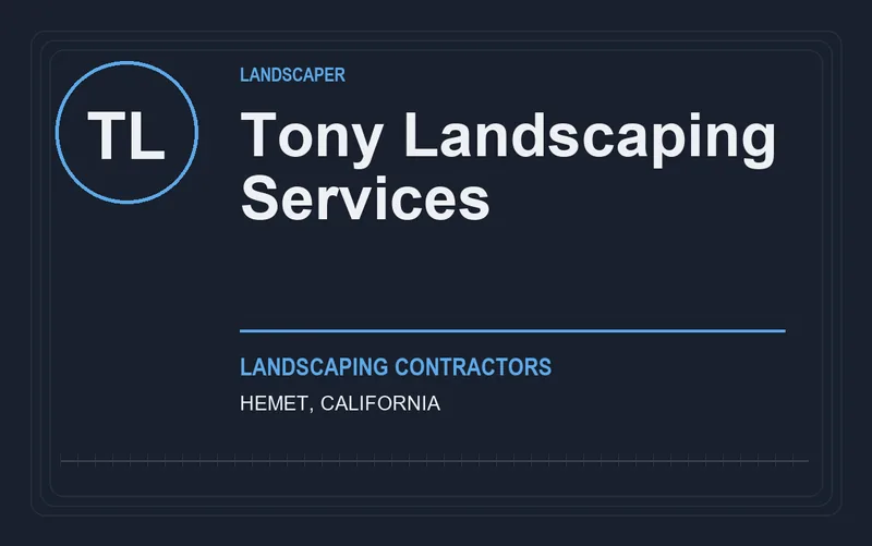 Tony Landscaping Services in Hemet, California