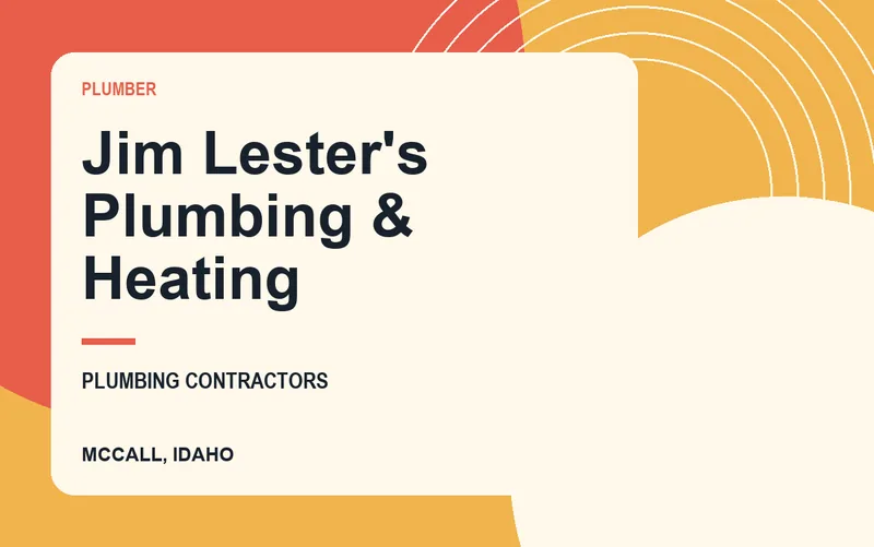 Jim Lester's Plumbing & Heating in McCall, Idaho