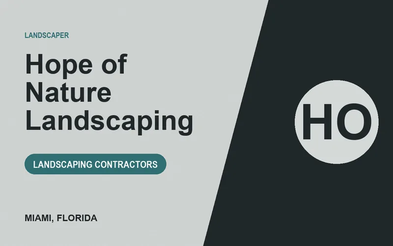 Hope of Nature Landscaping in Miami, Florida