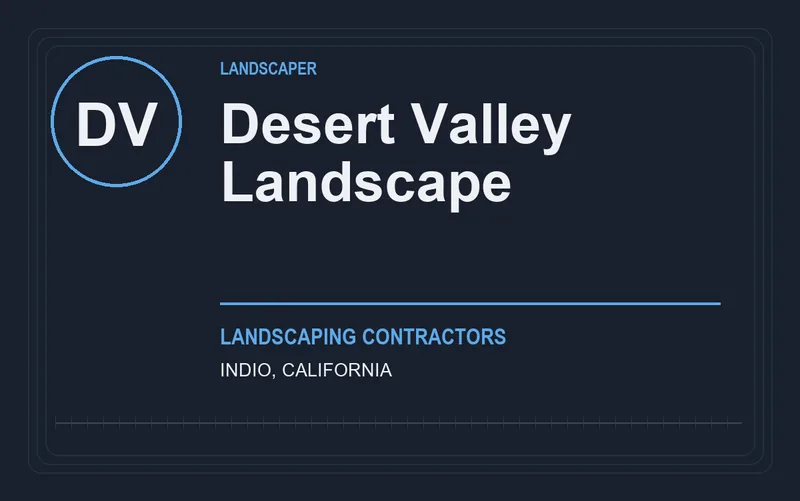 Desert Valley Landscape in Indio, California