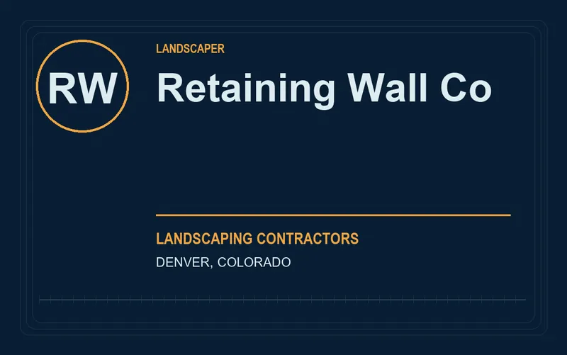Retaining Wall Co in Denver, Colorado