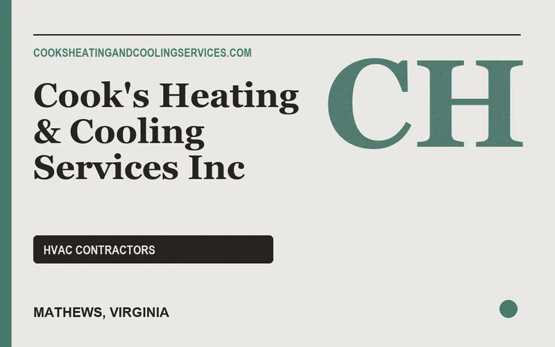 Cook's Heating & Cooling Services Inc in Mathews, Virginia