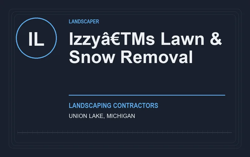 Izzyâ€TMs Lawn & Snow Removal in Union Lake, Michigan