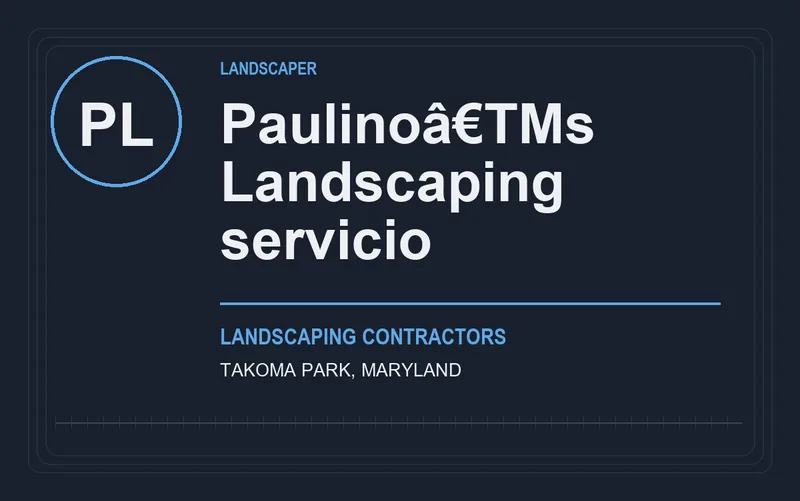 Paulinoâ€TMs Landscaping servicio in Takoma Park, Maryland