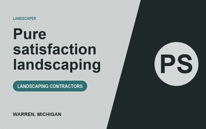 Pure satisfaction landscaping in Warren, Michigan