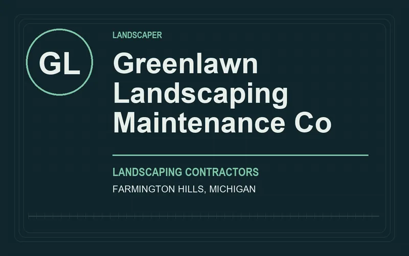 Greenlawn Landscaping Maintenance Co in Farmington Hills, Michigan