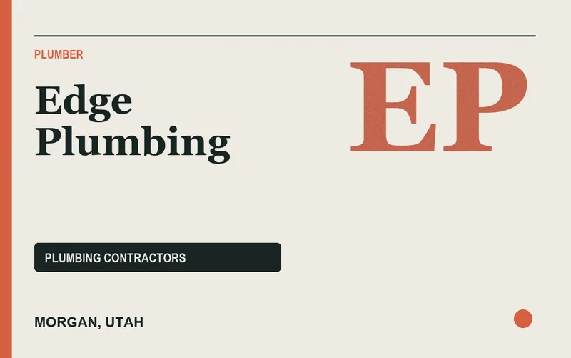 Edge Plumbing in Morgan, Utah