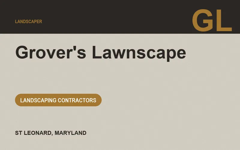 Grover's Lawnscape in St Leonard, Maryland