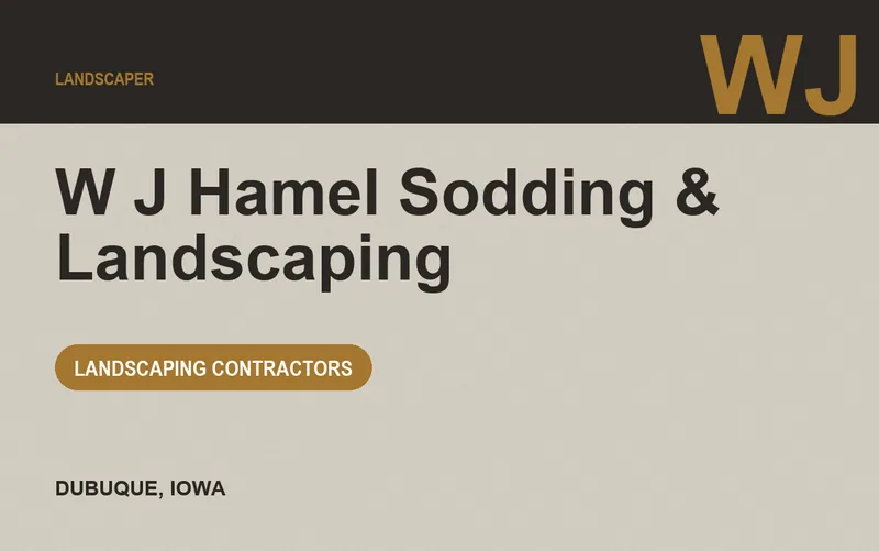 W J Hamel Sodding & Landscaping in Dubuque, Iowa