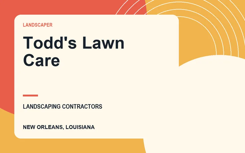 Todd's Lawn Care in New Orleans, Louisiana