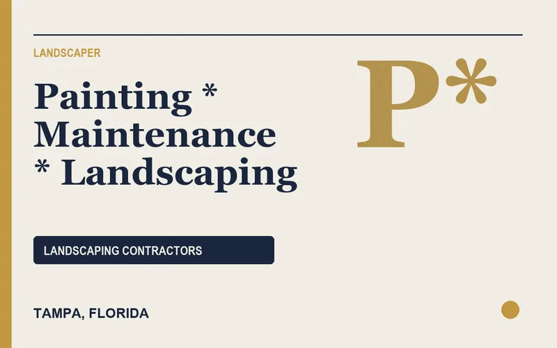 Painting * Maintenance * Landscaping in Tampa, Florida