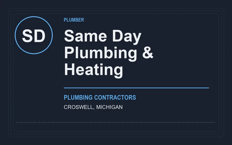 Same Day Plumbing & Heating in Croswell, Michigan