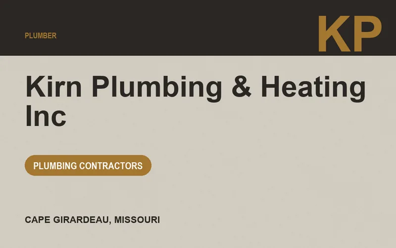 Kirn Plumbing & Heating Inc in Cape Girardeau, Missouri