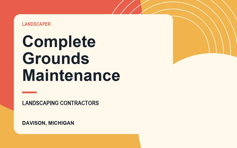 Complete Grounds Maintenance in Davison, Michigan