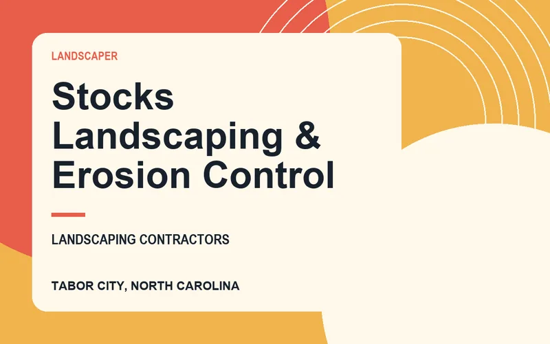 Stocks Landscaping & Erosion Control in Tabor City, North Carolina