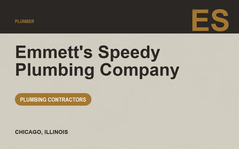 Emmett's Speedy Plumbing Company in Chicago, Illinois