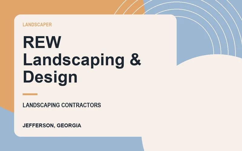 REW Landscaping & Design in Jefferson, Georgia