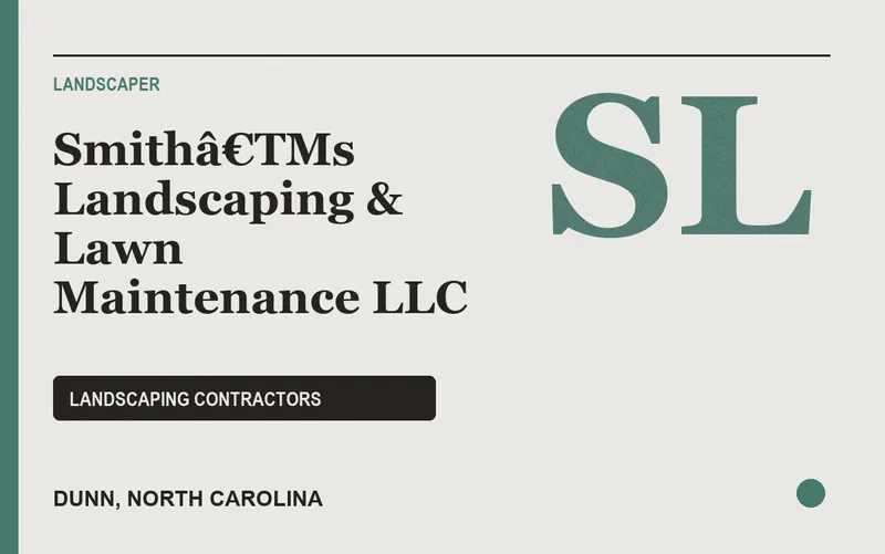 Smithâ€TMs Landscaping & Lawn Maintenance LLC in Dunn, North Carolina