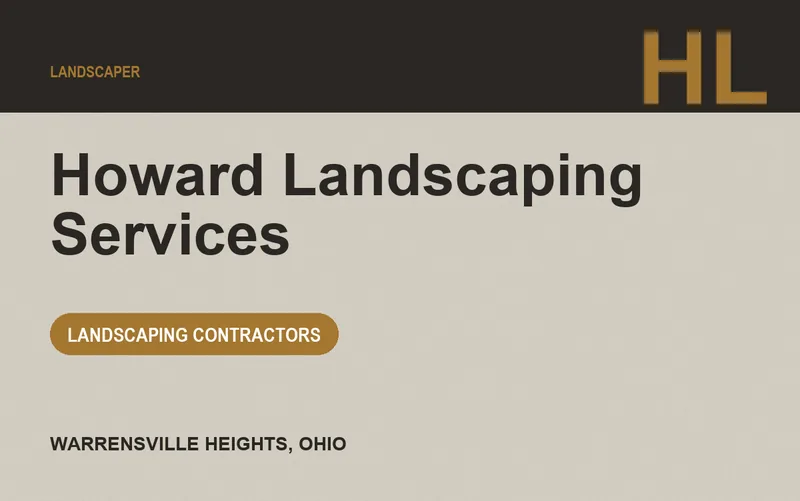 Howard Landscaping Services in Warrensville Heights, Ohio