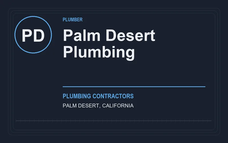 Palm Desert Plumbing in Palm Desert, California