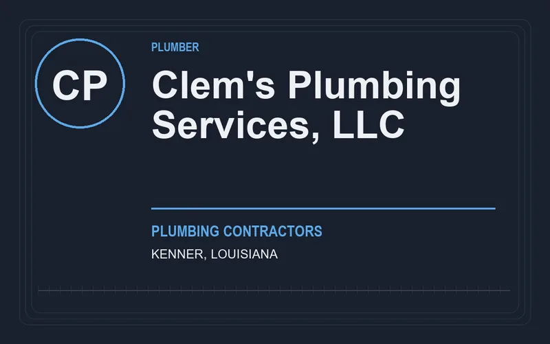Clem's Plumbing Services, LLC in Kenner, Louisiana
